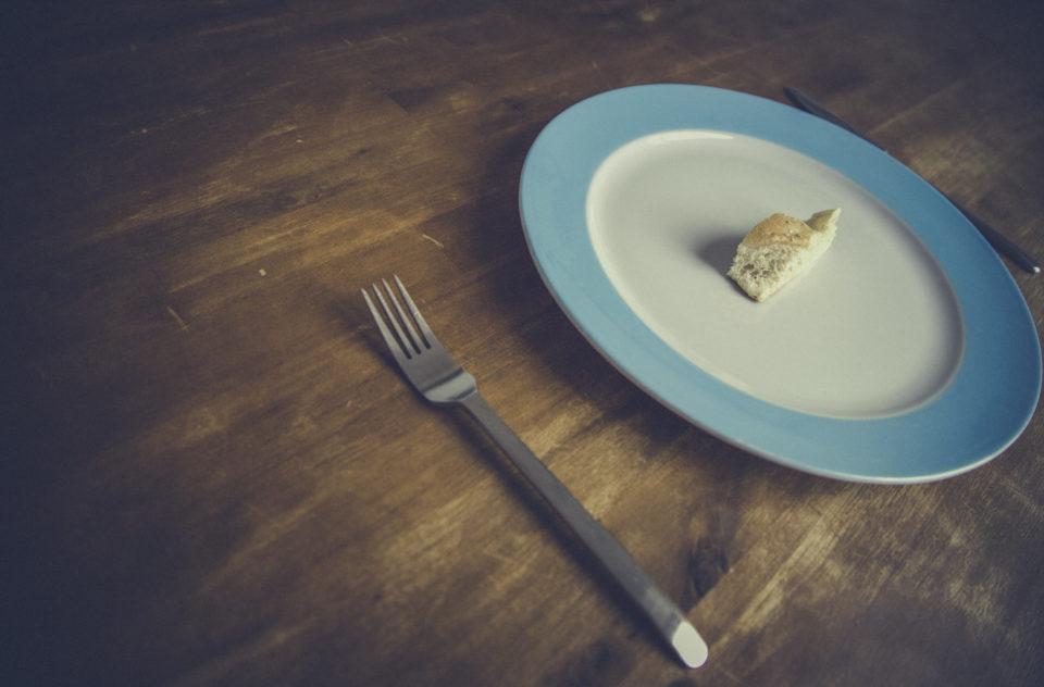 Diet Bread Blue Plate