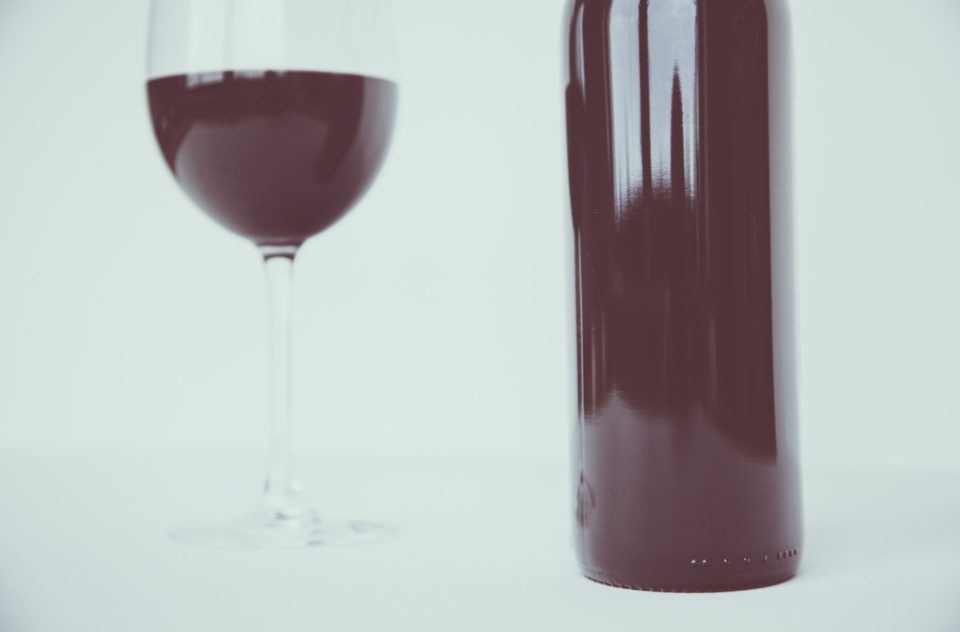 Glass Wine Vine Bottle