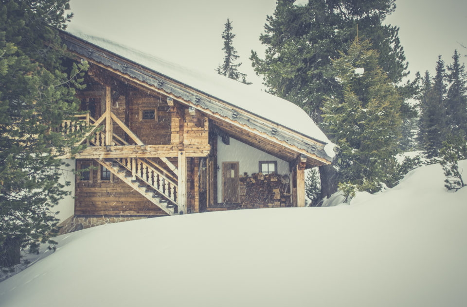 Alpine Hut Winter Chalet